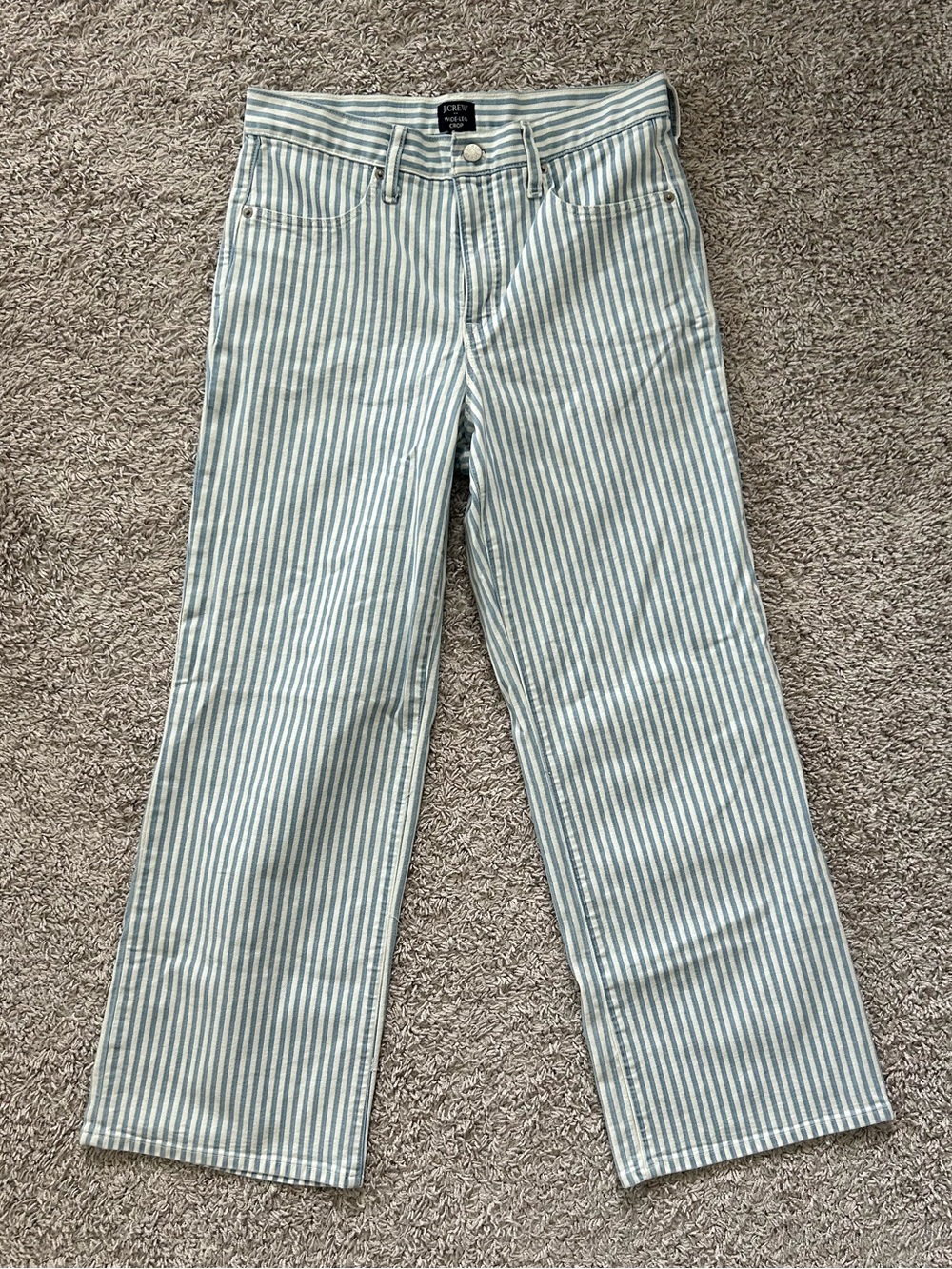 J. Crew Factory stripe Wide Leg Crops 29T
